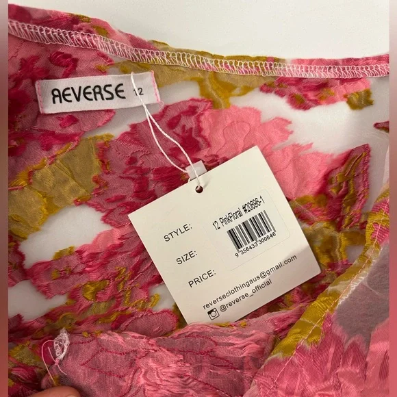 NWT floral Reverse Bradley Mini Dress - Picture 2 of 8